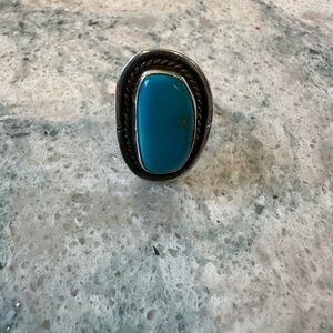 Sterling Silver Navajo Inspired Ring Vintage